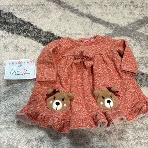 Good Lad Marled Red Dress with Bear Pockets